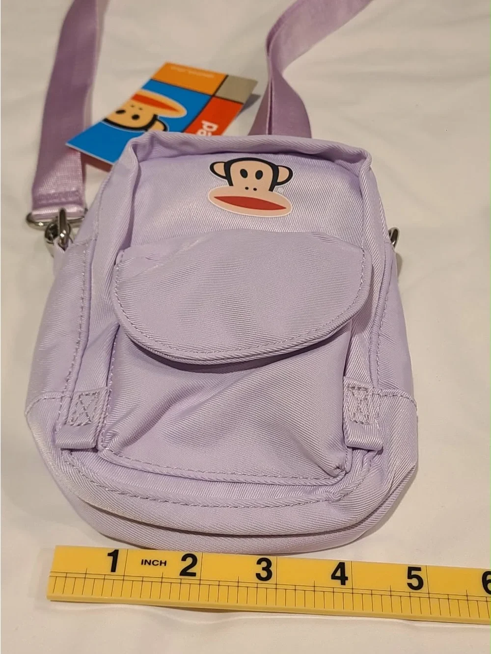 Paul Frank Lilac Kids Crossbody Bag with Julius Graphic
